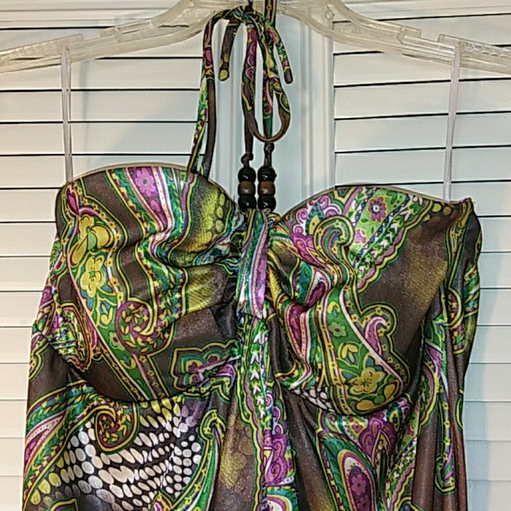 Beautiful Sleevless Sundress with Beaded Adornment
